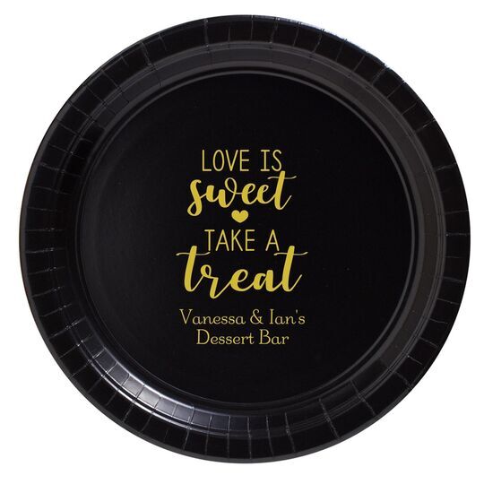 Love is Sweet Take a Treat Paper Plates